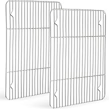Joyfair Cooling Racks Set of 2, Stainless Steel Large Wire Rack for Roasting, Grilling, Cooking and Drying for Cake/Pizza/Meat, Toaster Oven& Dishwasher Safe, 38.5 x 28.5CM- Fit Half Sheet Tray