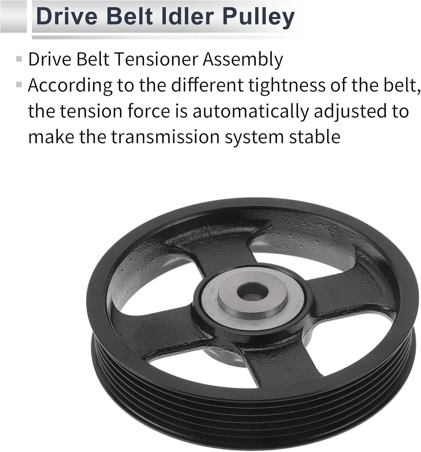 Drive Belt Idler Pulley for Mitsubishi Asx 2010-2018 Serpentine Tensioner Pulley Idler No.1341A037 Steel Black 1 Pcs