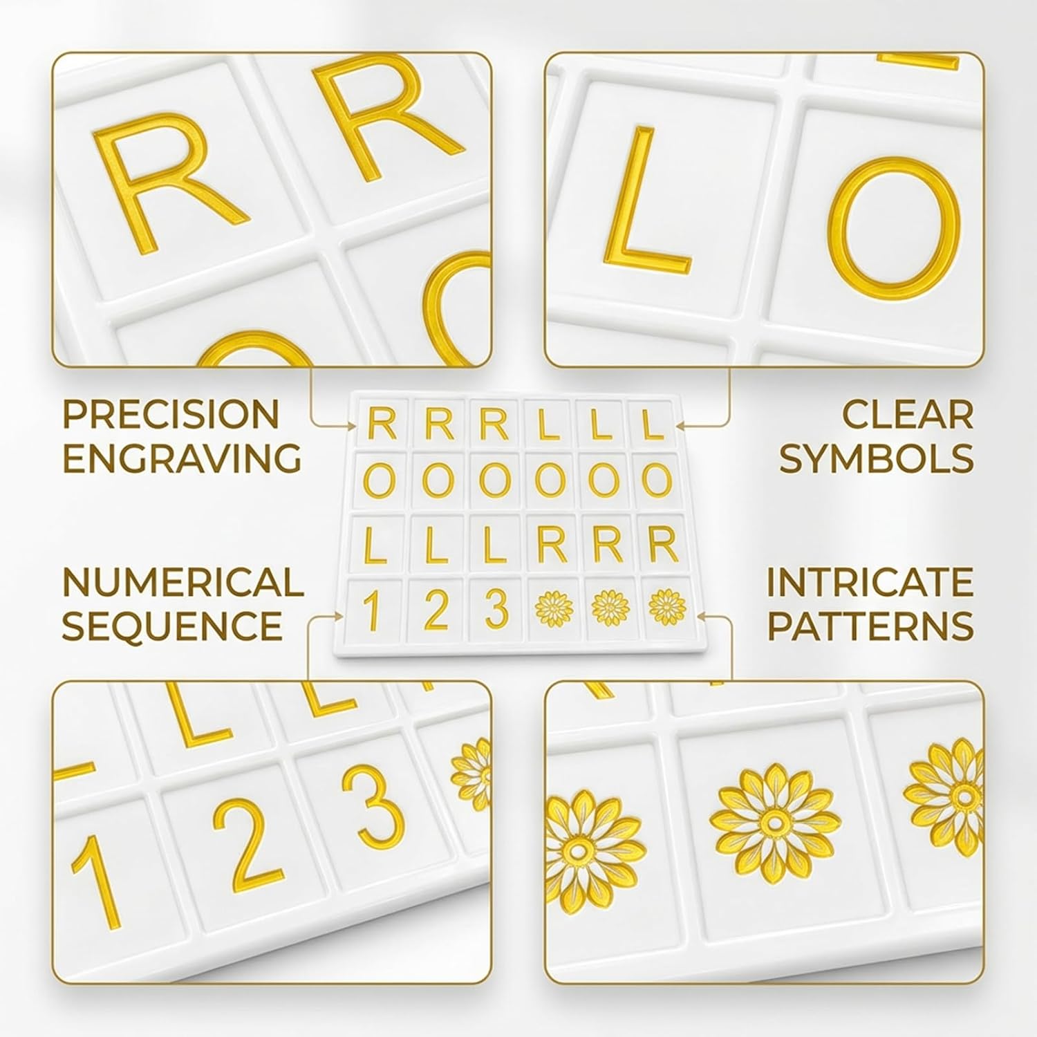 Solo Mahjong Board, American Style Practice Boards in Yellow,Solo Mahjong Board Practice Tool for Tile Recognition and Strategy Training at Home image 5