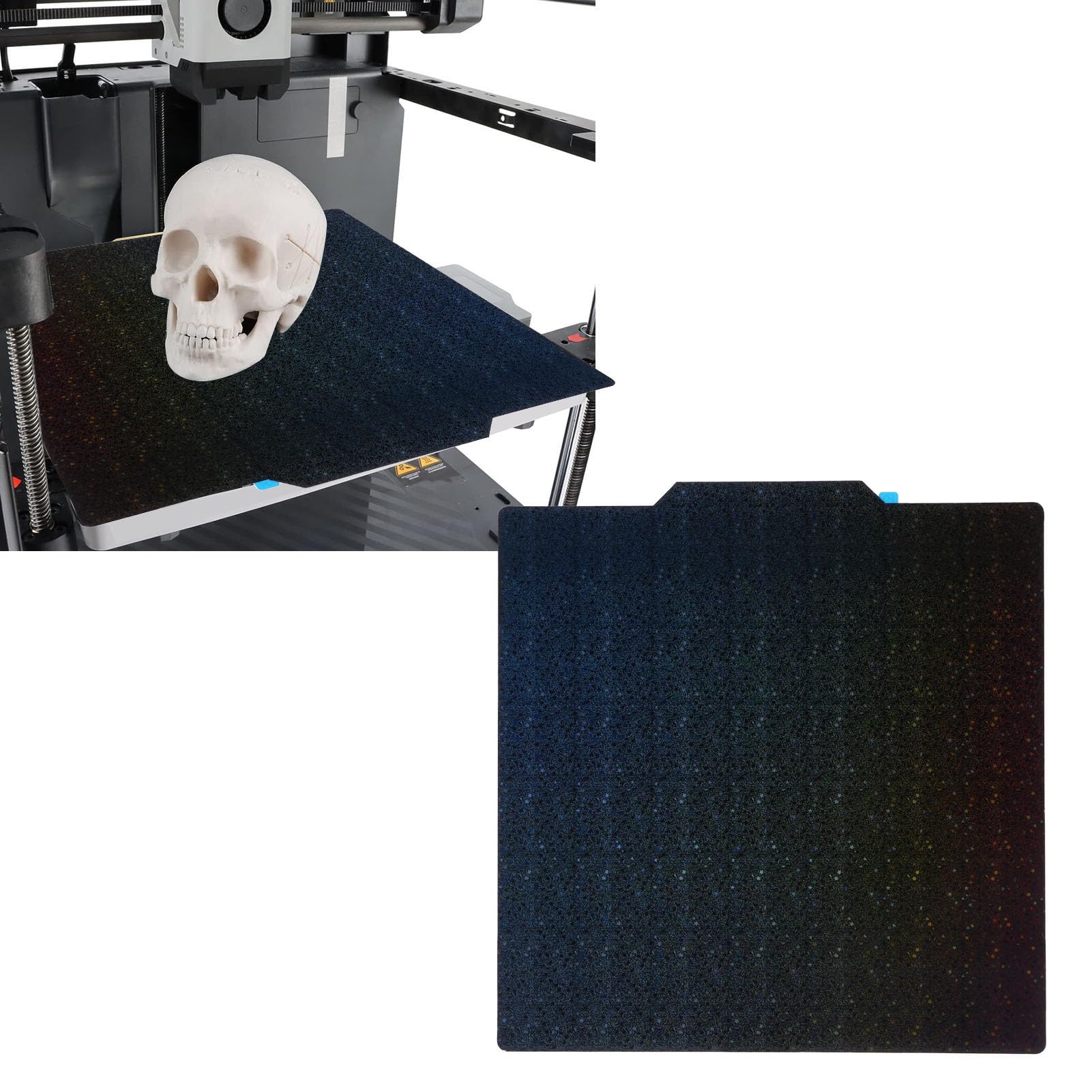 Cocoarm Placa de Construcción para Impresora 3D de Doble Cara, Superficie Flexible PEY PEO para QIDI, 330x330 Mm, Perfecta para los Modelos 3 Plus 4 Plus