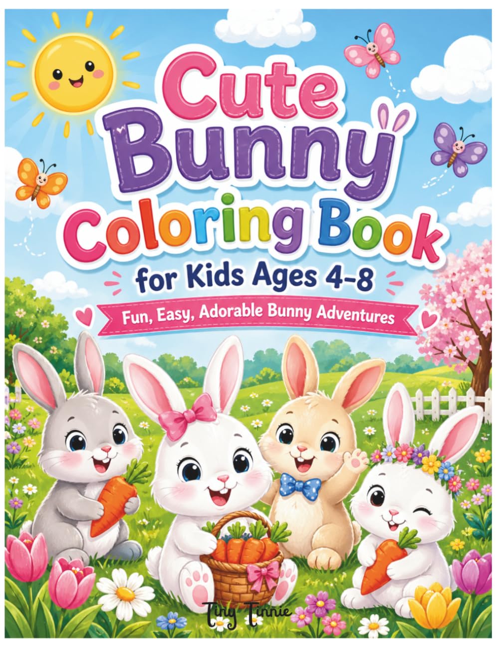 Cute Bunny Coloring Book