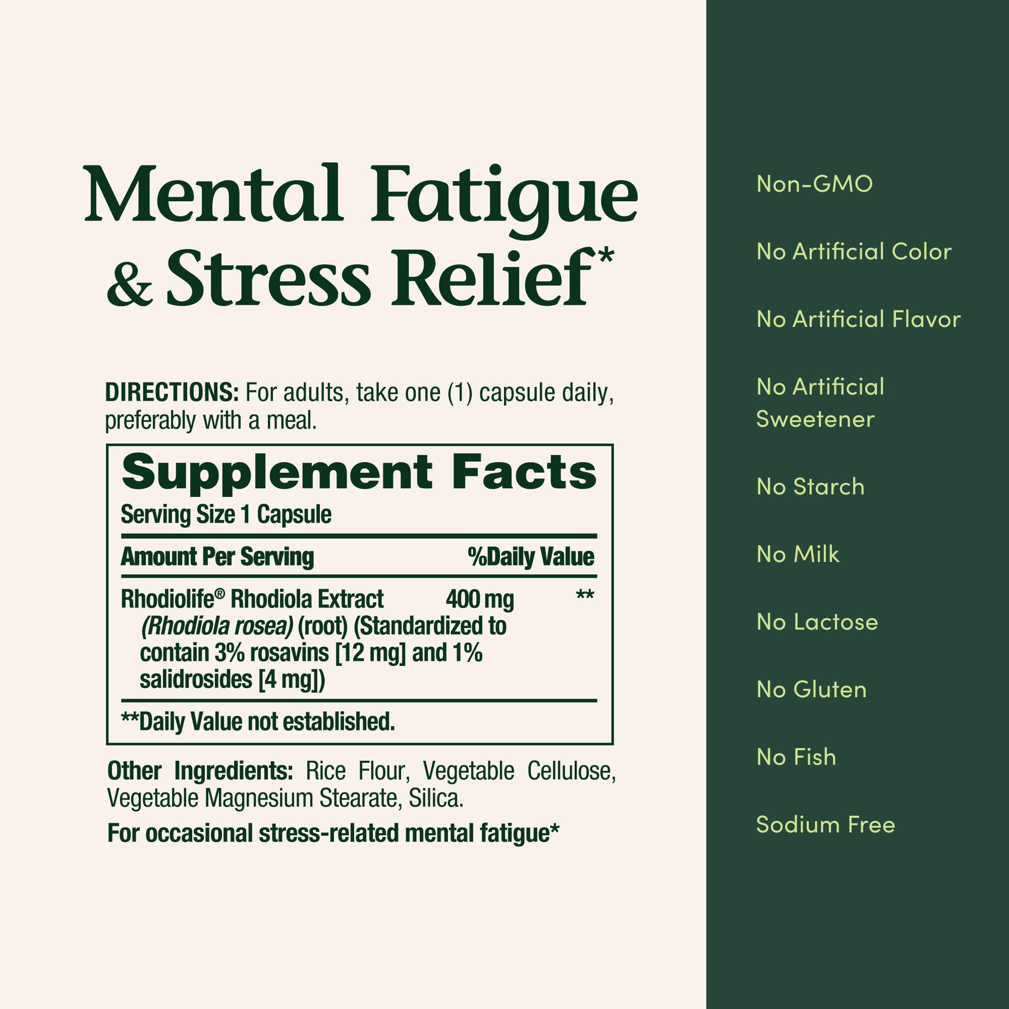 Nature's Bounty Mental Fatigue and Stress Relief, 400mg, 30 Capsules — Amazon image 5