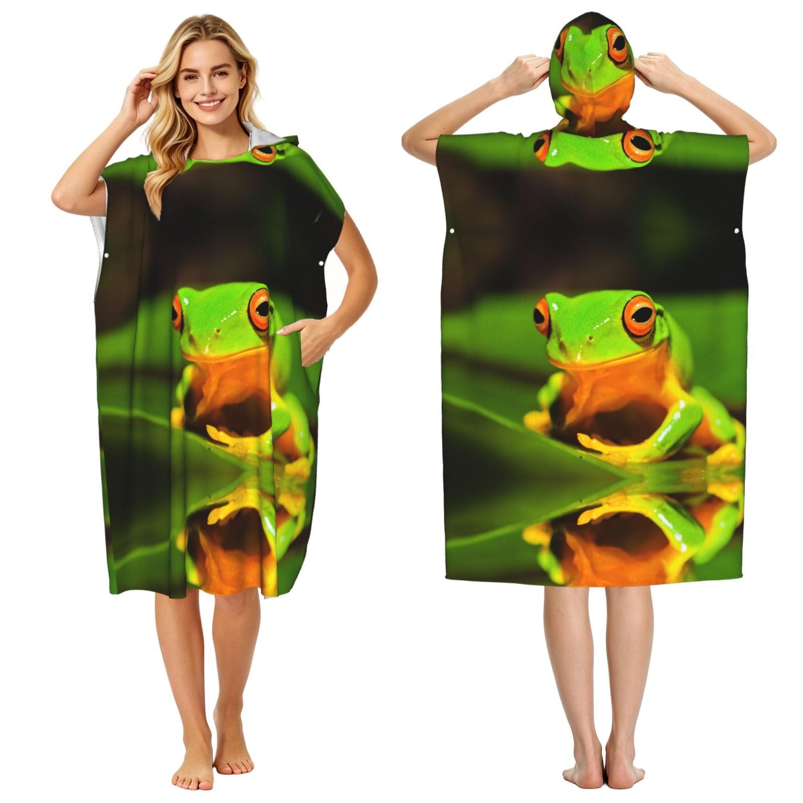 Poncho microfibre à capuche pour adulte pour ne plus avoir froid après le bain