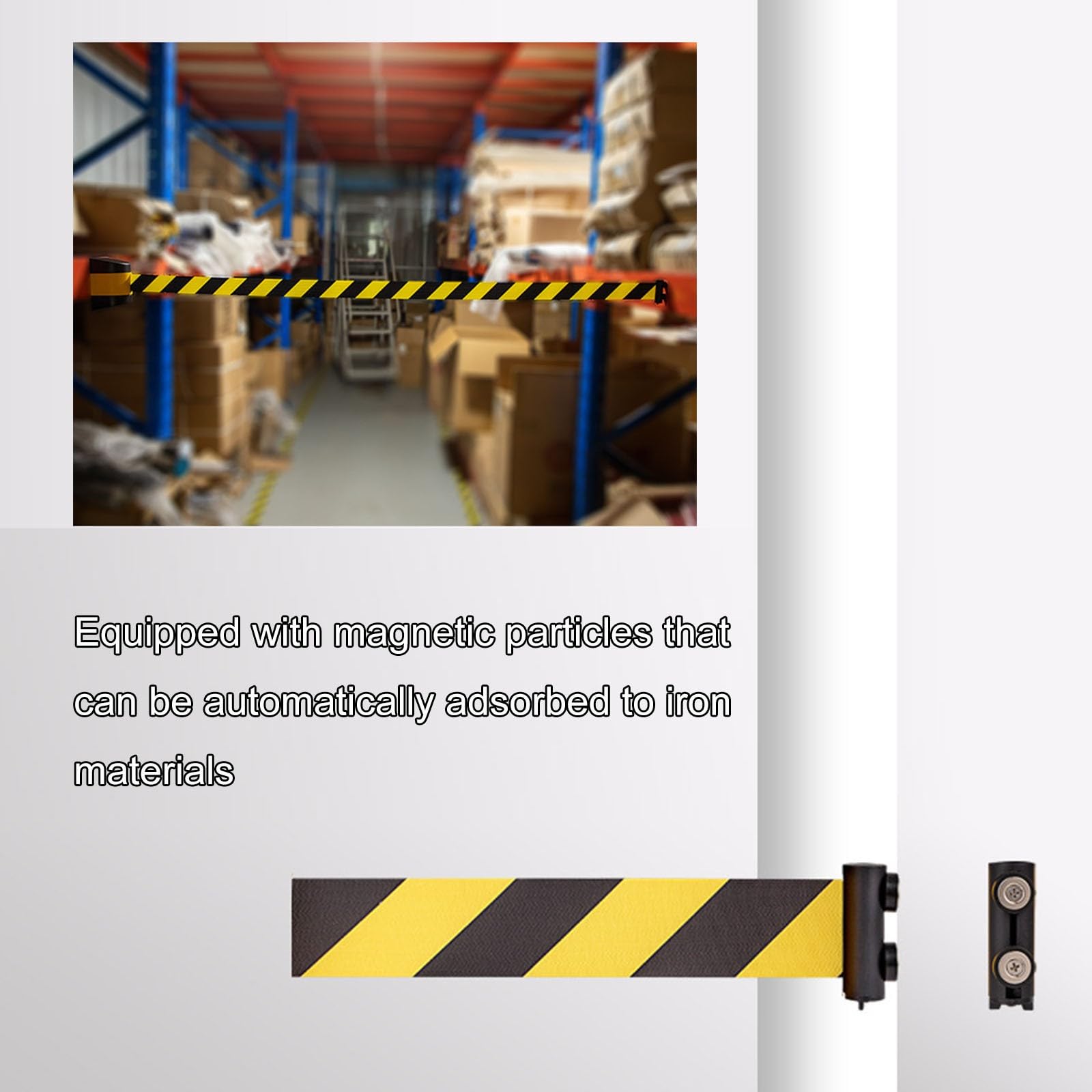 Barrera para Montaje en Pared, Cinta for Control de tráfico y Seguridad peatones(10M/32FT)