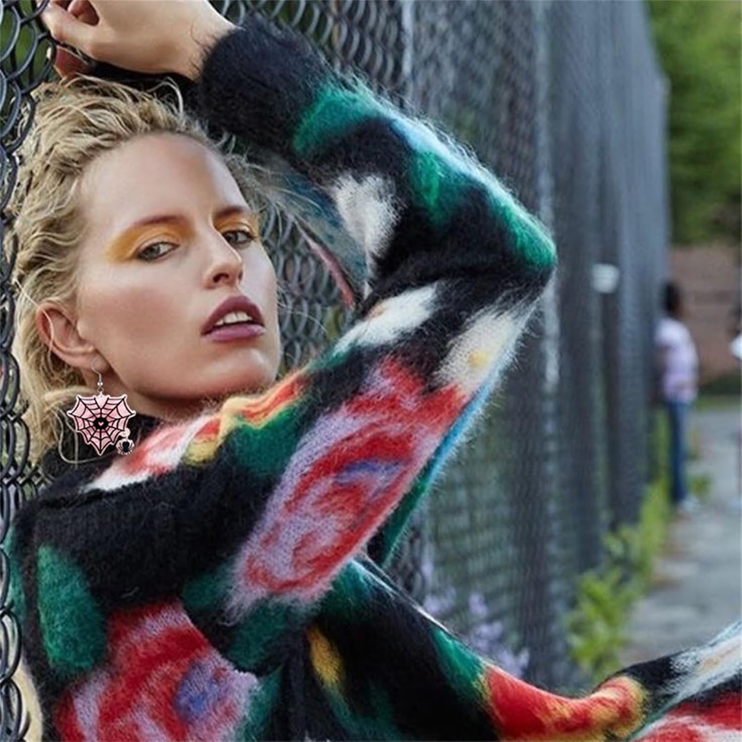 Acrylic Halloween Earrings for Women Girls Handmade Cute Funny Spooky Dinosaur Ghost Creepy Skeleton Pumpkin Dangle Drop Earrings Halloween Party Jewelry Gifts - Image 2