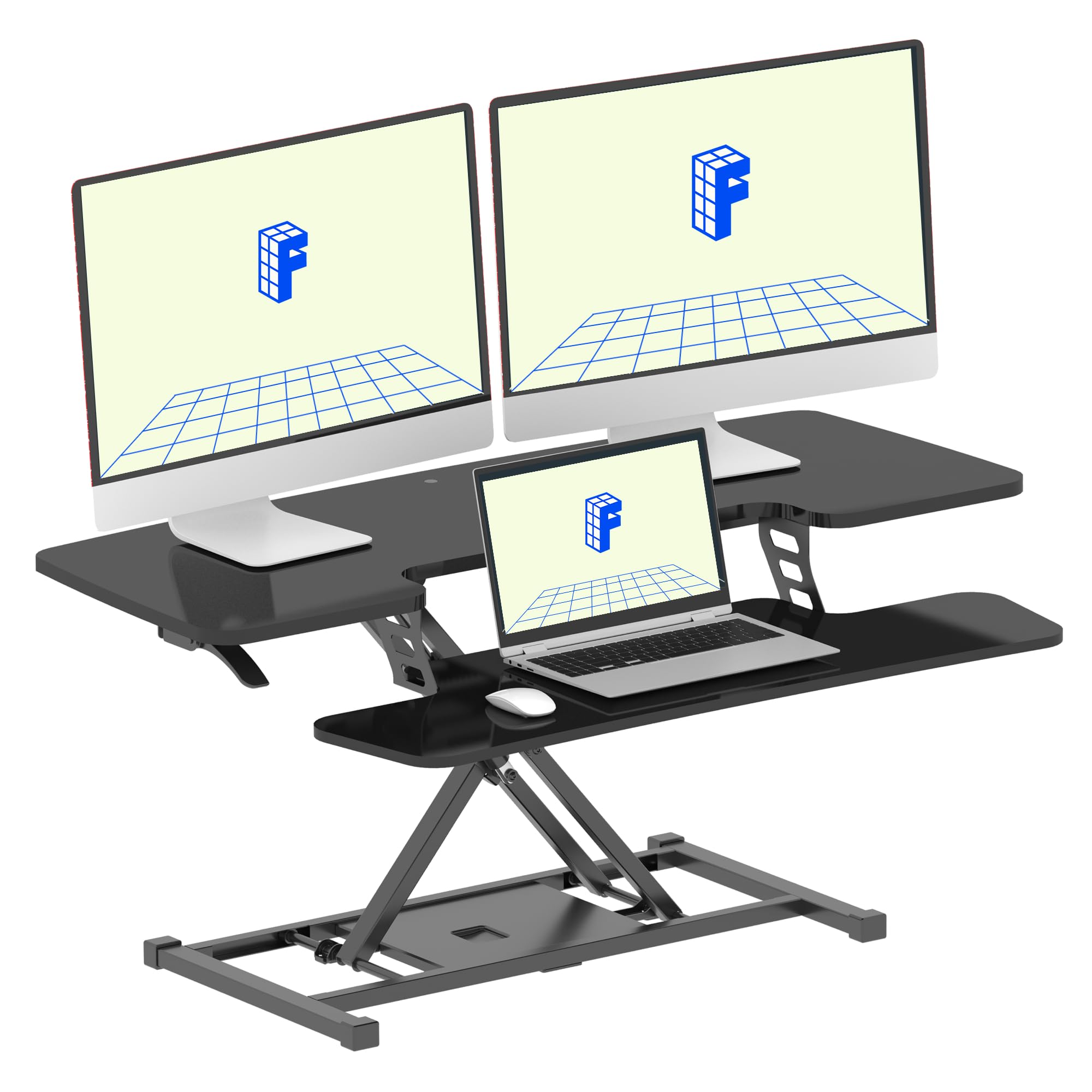 Amazon.com: FLEXISPOT 42 inch Desk Converter Height Adjustable