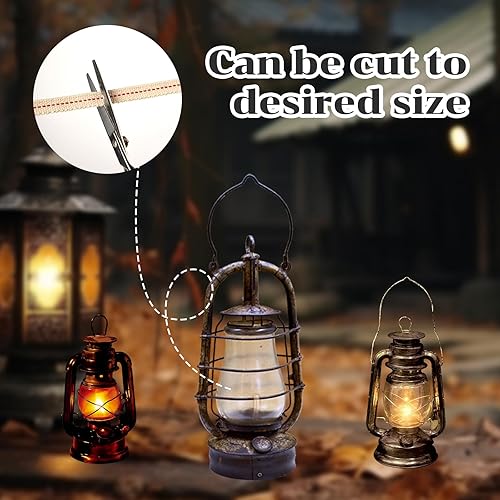 Miniatura 4 de 3 rollos de mechas de linterna, 10 pies y 12 pulgadas, de algodón, de repuesto, linternas de aceite con puntada para lámparas de aceite, faroles de