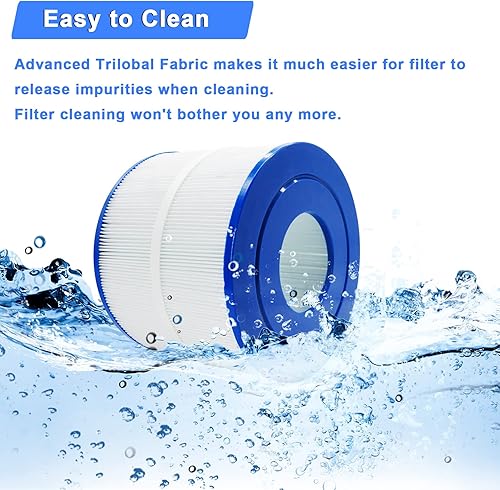 Vista 5 de Paquete de 2 filtros de spa PBF40M, repuesto de filtro para bañera de hidromasaje PBF40, compatible con Pleatco PBF40 y PBF40-M, compatible