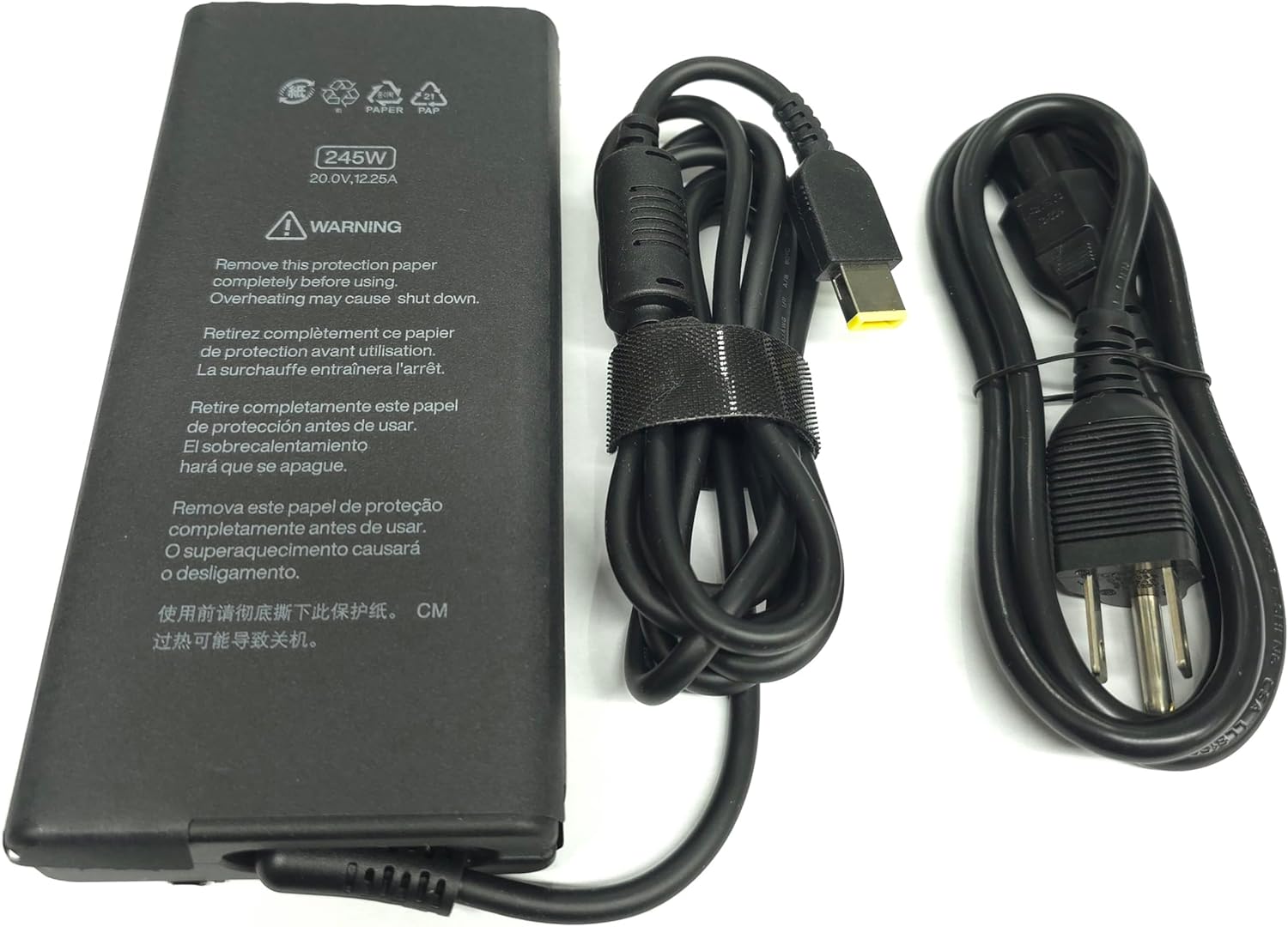 Lenovo Slim 245W AC Adapter for Lenovo Legion Pro 5 16IAX10H RTX5070Ti 16" Gaming Laptop, ADL245SDC3A 245W, Lenovo Legion 5 15IRX10 RTX 5060 Laptop, ADL245SLC3A.