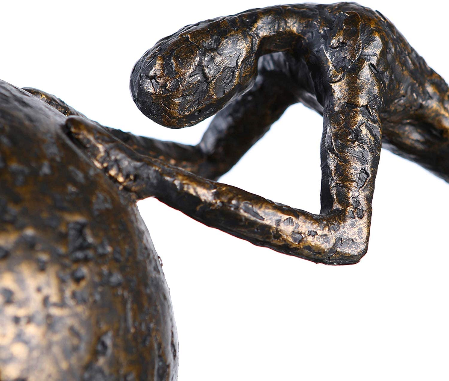 Casablanca Design Skulptur Heavy Ball Höhe 21.5 cm Länge 37 cm bronzeoptik aus Poly Wohnzimmer Skulpturen Deko Modern