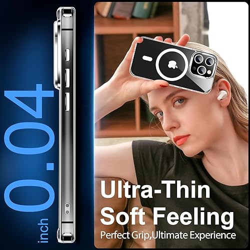 Miniatura 7 de MOZOTER Funda magnética para iPhone 15 Pro Max, compatible con Magsafe Anti amarilleo Fundas delgadas para cargador de batería, funda delgada a