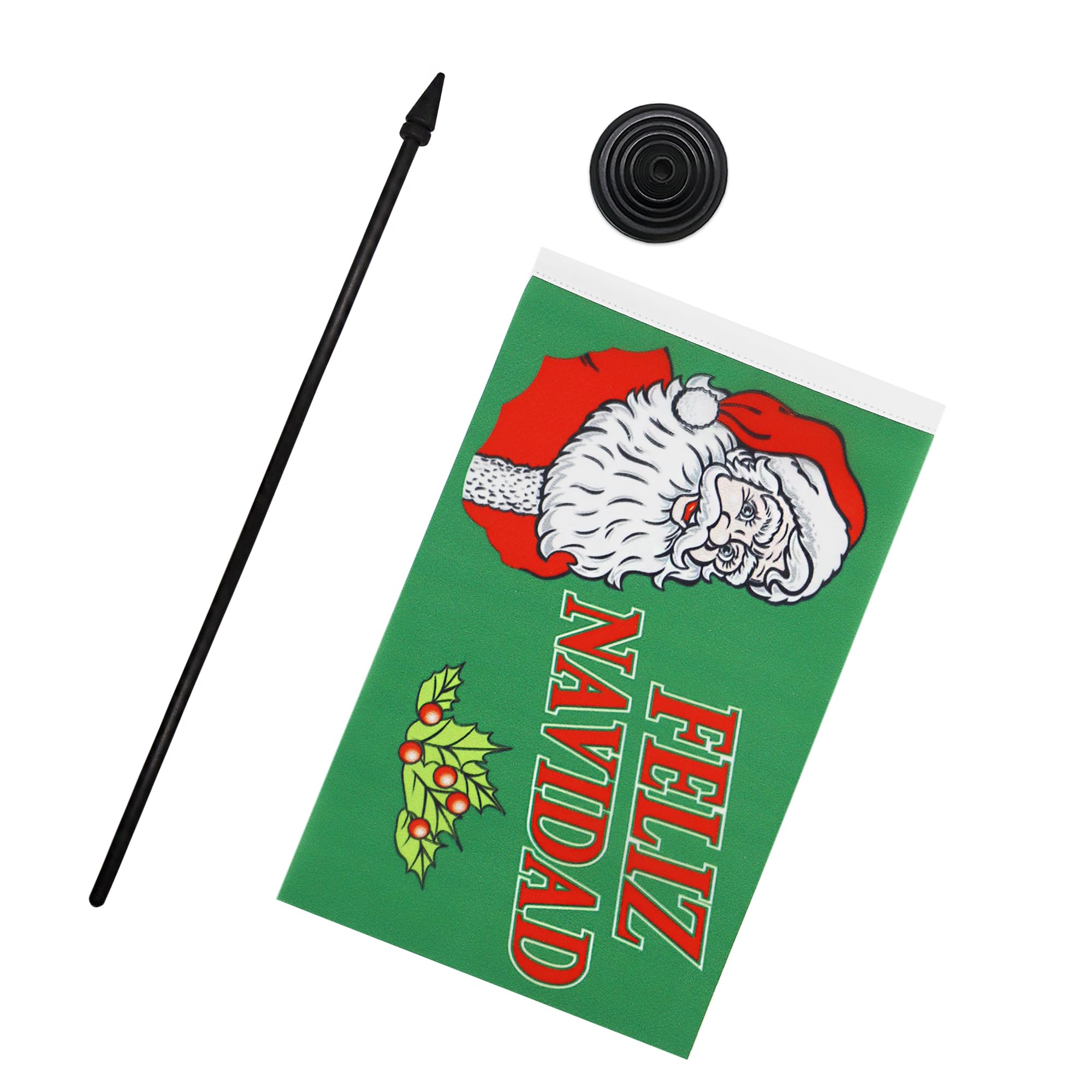 Drapeau Joyeux Noël Vert 90x60cm - Merry Christmas Haute Qualité - Maison