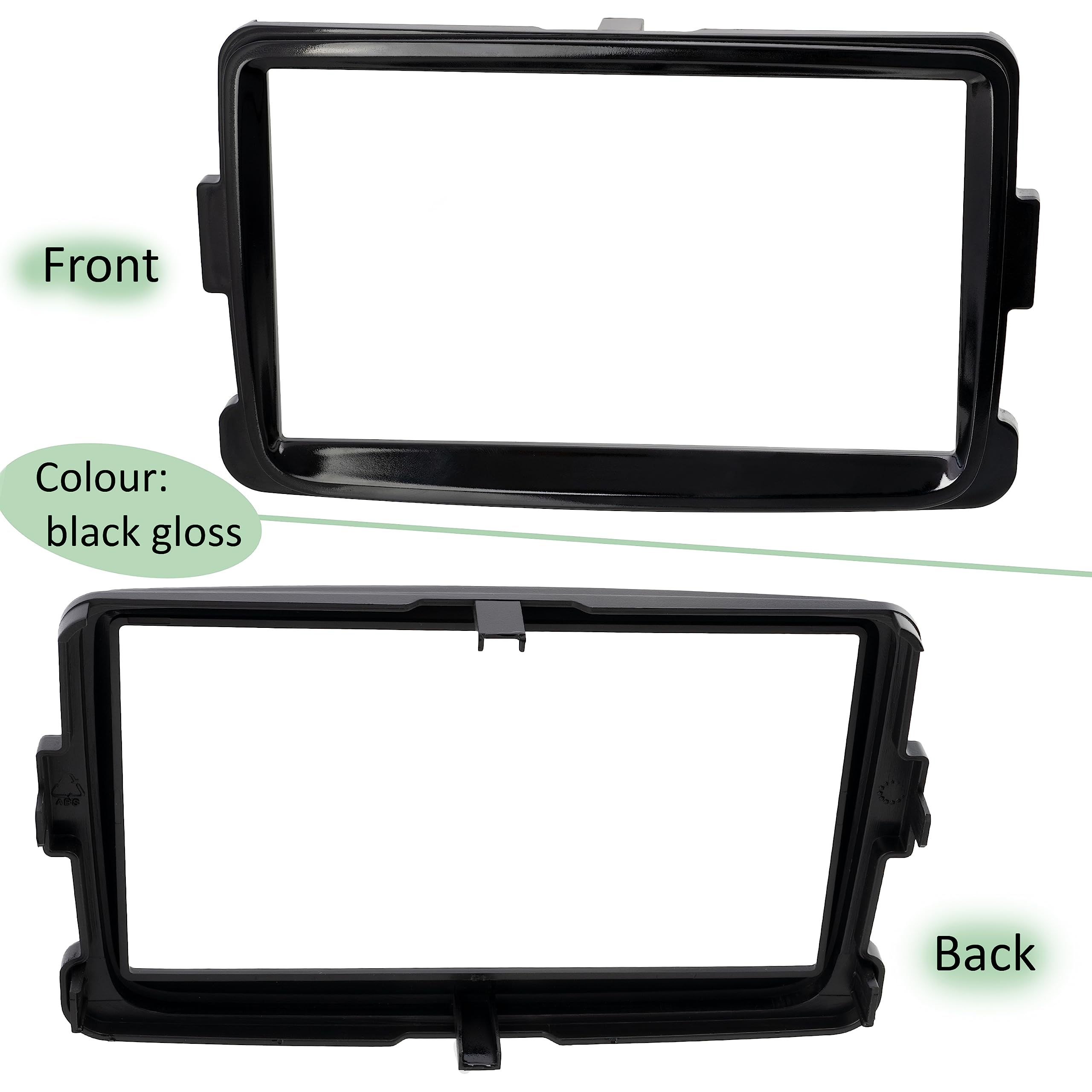 Kit Montaggio Adattatore Autoradio, Mascherina 2 DIN Compatibile con Dacia Duster, Logan, Sandero, Dokker, Lodgy/Renault Symbol, Captur, Trafic Grigio Scuro