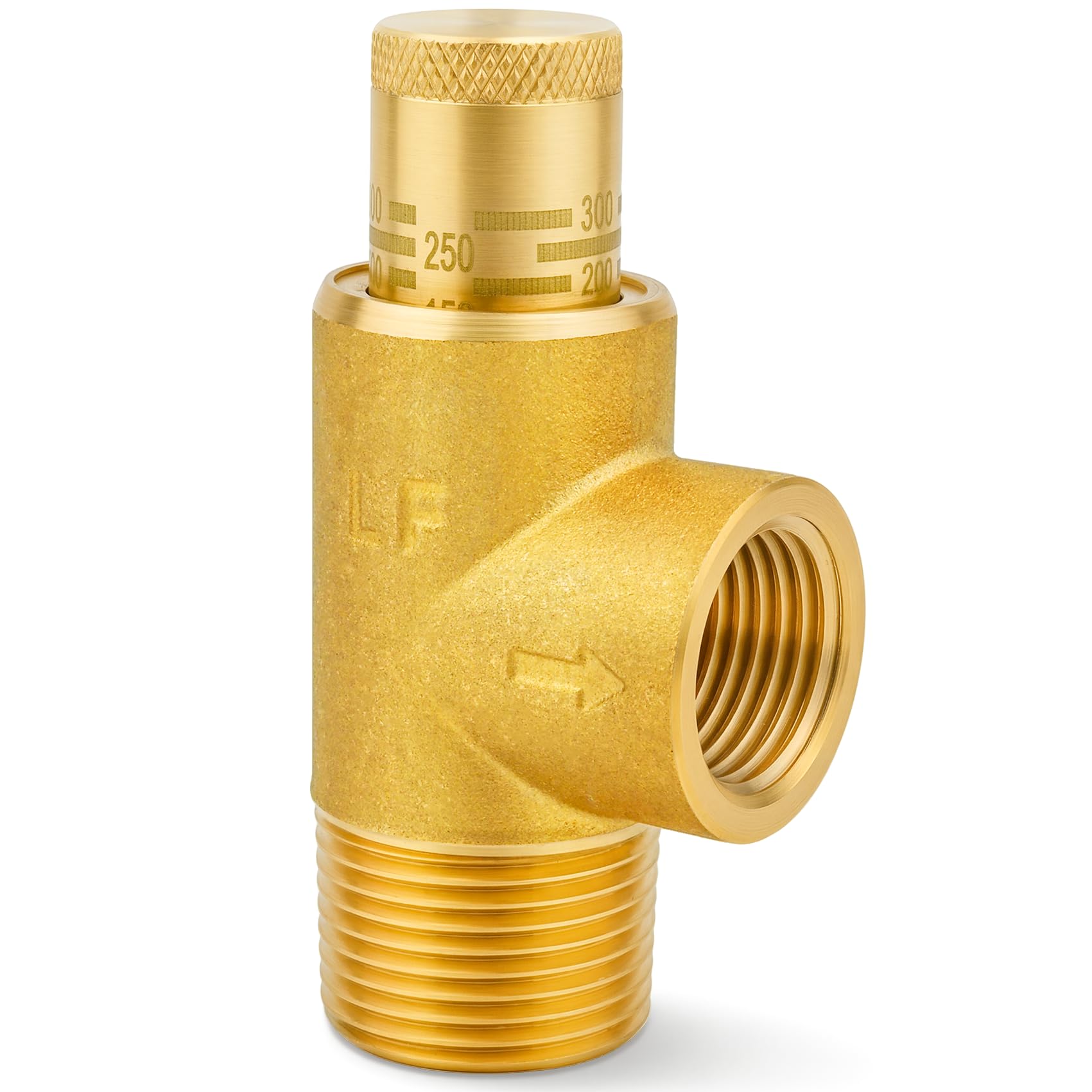 Photo 1 of 0372271 530C-STD 3/4" x 1/2" Brass Poppet Type Calibrated Pressure Relief Valve, Adjustable 50-175 psi, for Systems Containing Water, Oil, Air, Used in Residential and Industrial Applications