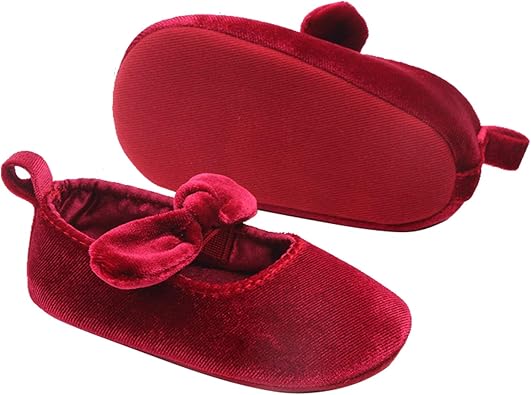 EDOTON Bébé Fille Chaussures Avec Bandeau Cadeau Ensemble Bambin Fille