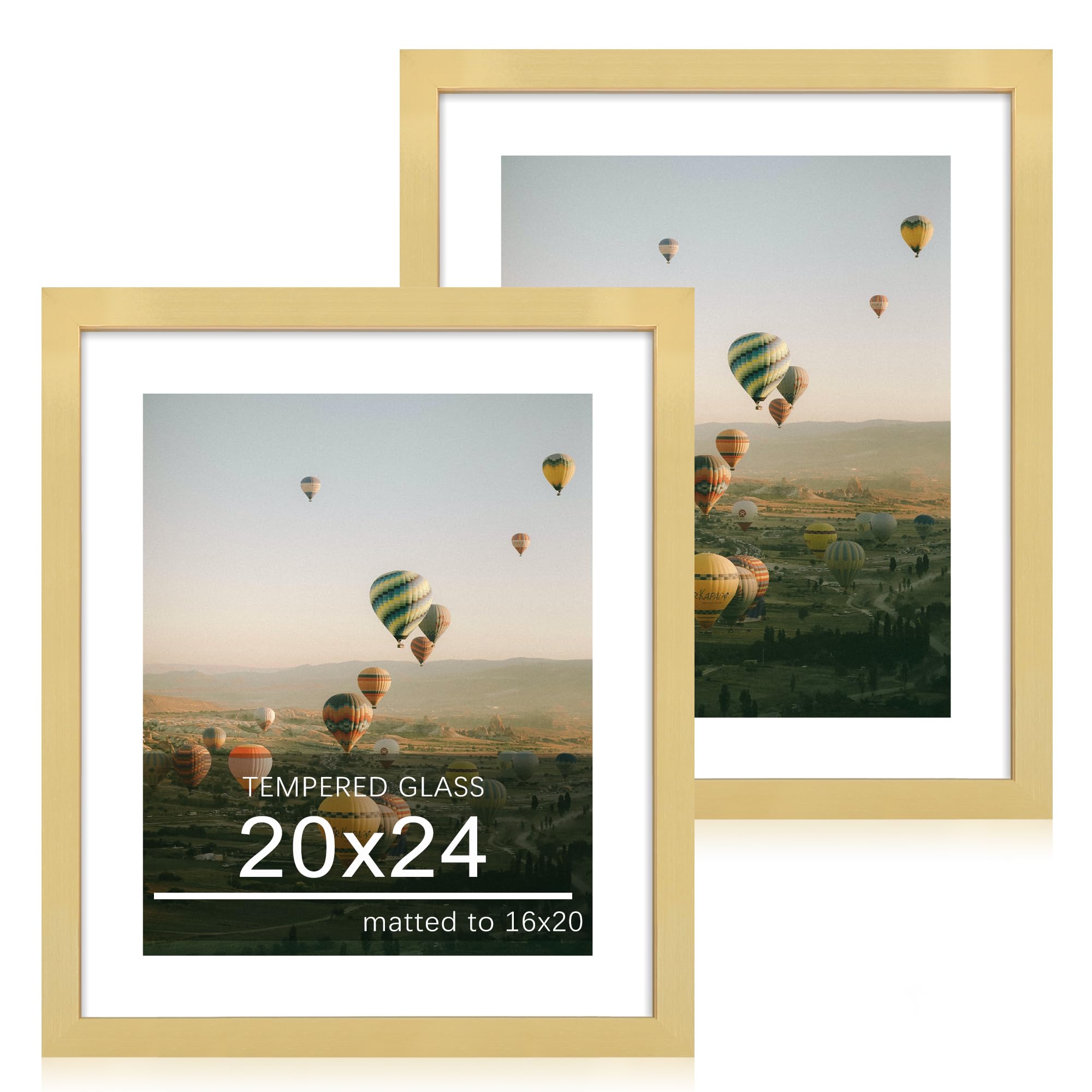 ccdcc 20x24 Wood Poster Frame Set of 2 with Tempered Glass