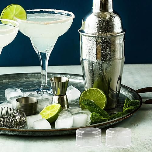 Miniatura 2 de 10 unids plástico Shaker Cup Cover Bubble Milk Tea Shaker Cup Caps Cocktail Shaker Cup Covers Juice Cups Tapas Hand Drink Mixer Accesorios