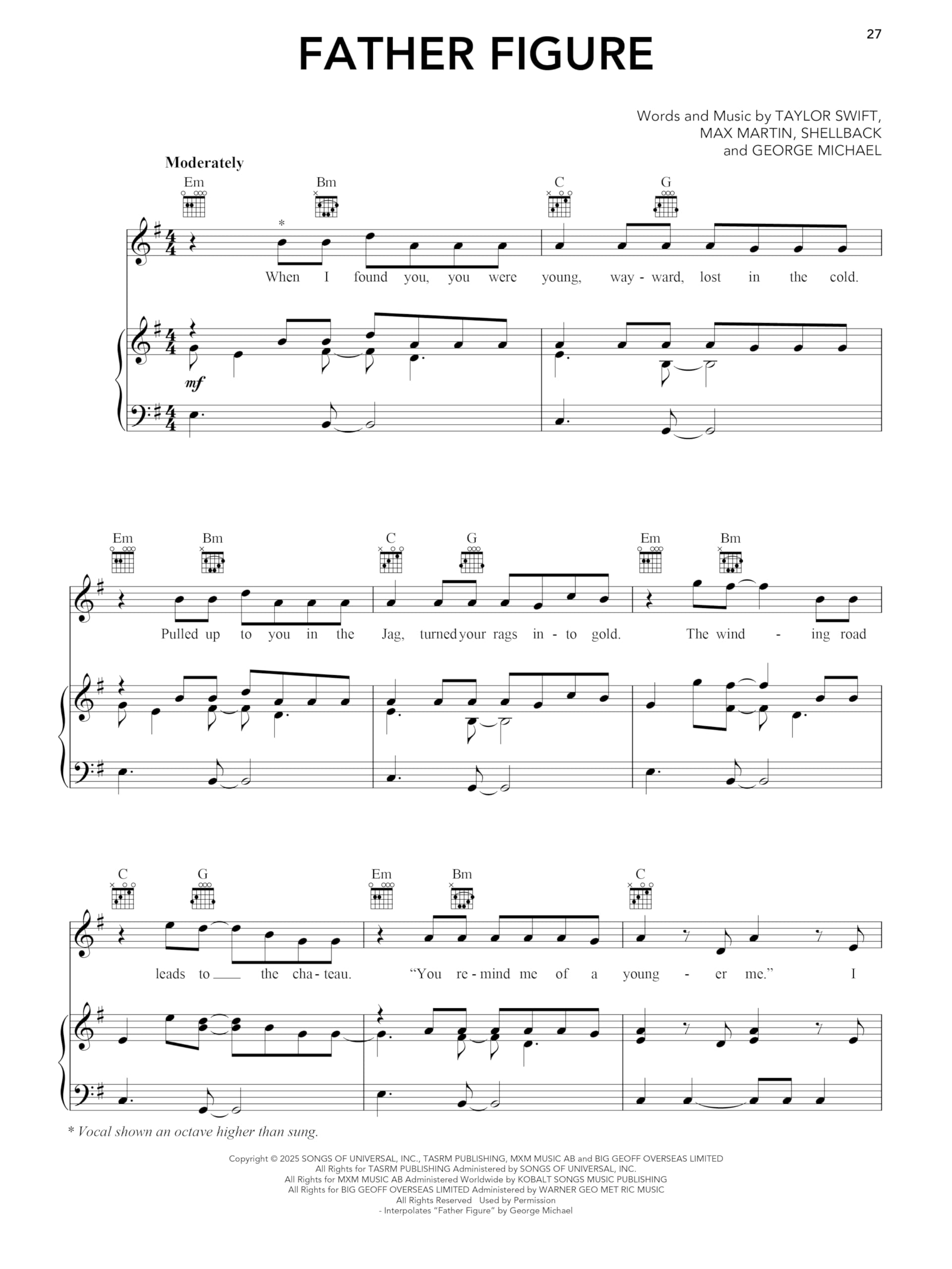 Taylor Swift - The Life of a Showgirl | Partitions Piano, Voix & Guitare | Recueil Officiel Pop Rock Album Complet 12 Titres pour Chanteurs, Pianistes et Guitaristes Tous Niveaux