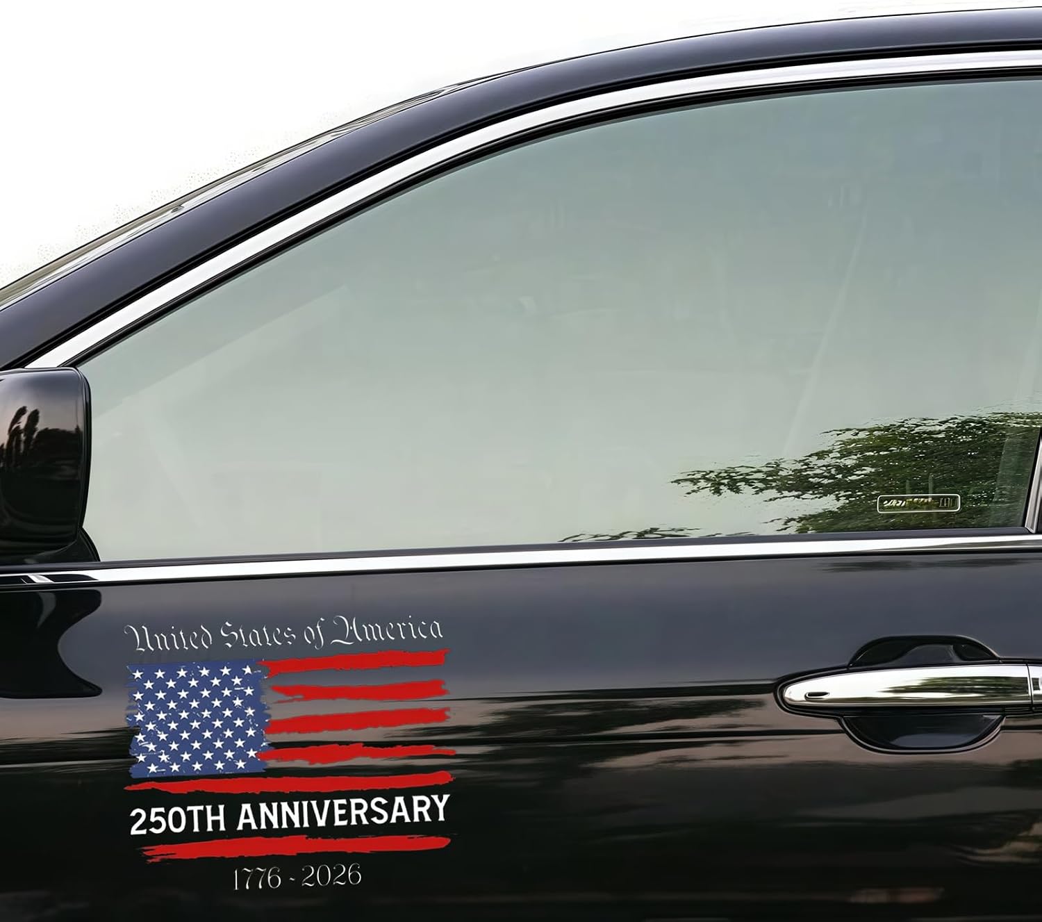 250th Anniversary Decal The Independence of USA Sticker 1776-2026 American Flag Decal, United States Patriotic Vinyl Bumper Sticker for Water Bottle Tumbler Helmet Car Windows (S-30x30cm)