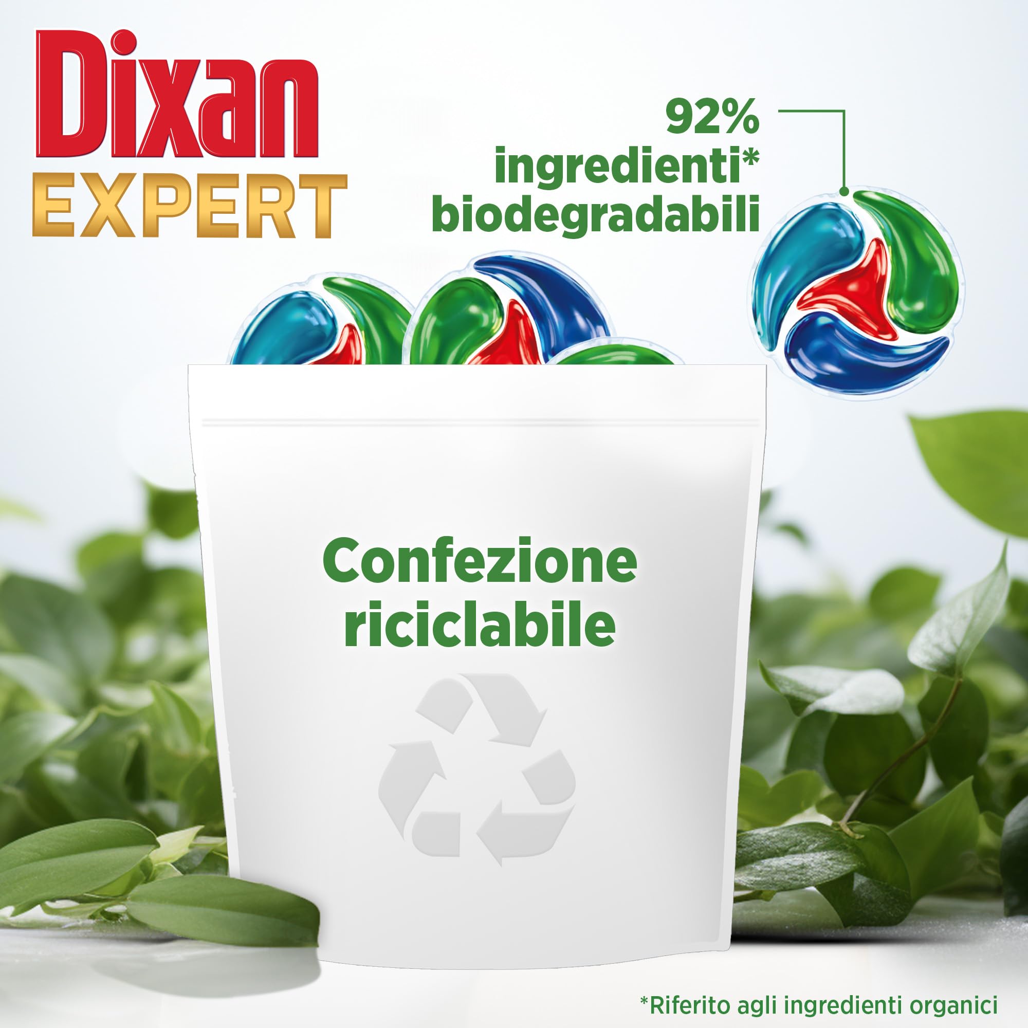 Dixan DISCS 4in1 Expert Smacchiante Detersivo Lavatrice (25 Lavaggi), Capsule lavatrice per una pulizia profonda del bucato e freschezza igienica per la lavatrice, Rimuove le macchie da 20°C.