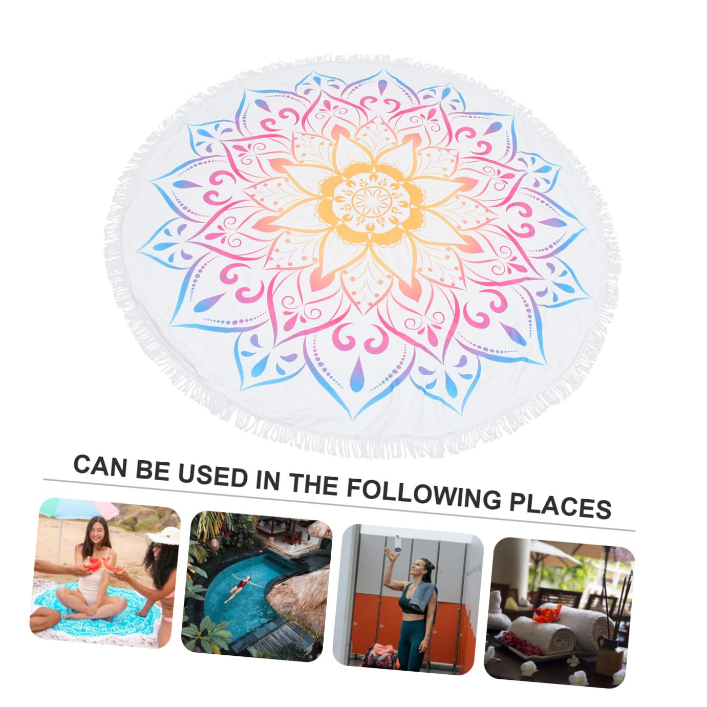 Alipis Asciugamano da Spiaggia Datura in Microfibra Super Assorbente e Portatile con Eccellente Traspirabilità, per Campeggio e Bagno, per Favorire Un'ambiente Estivo