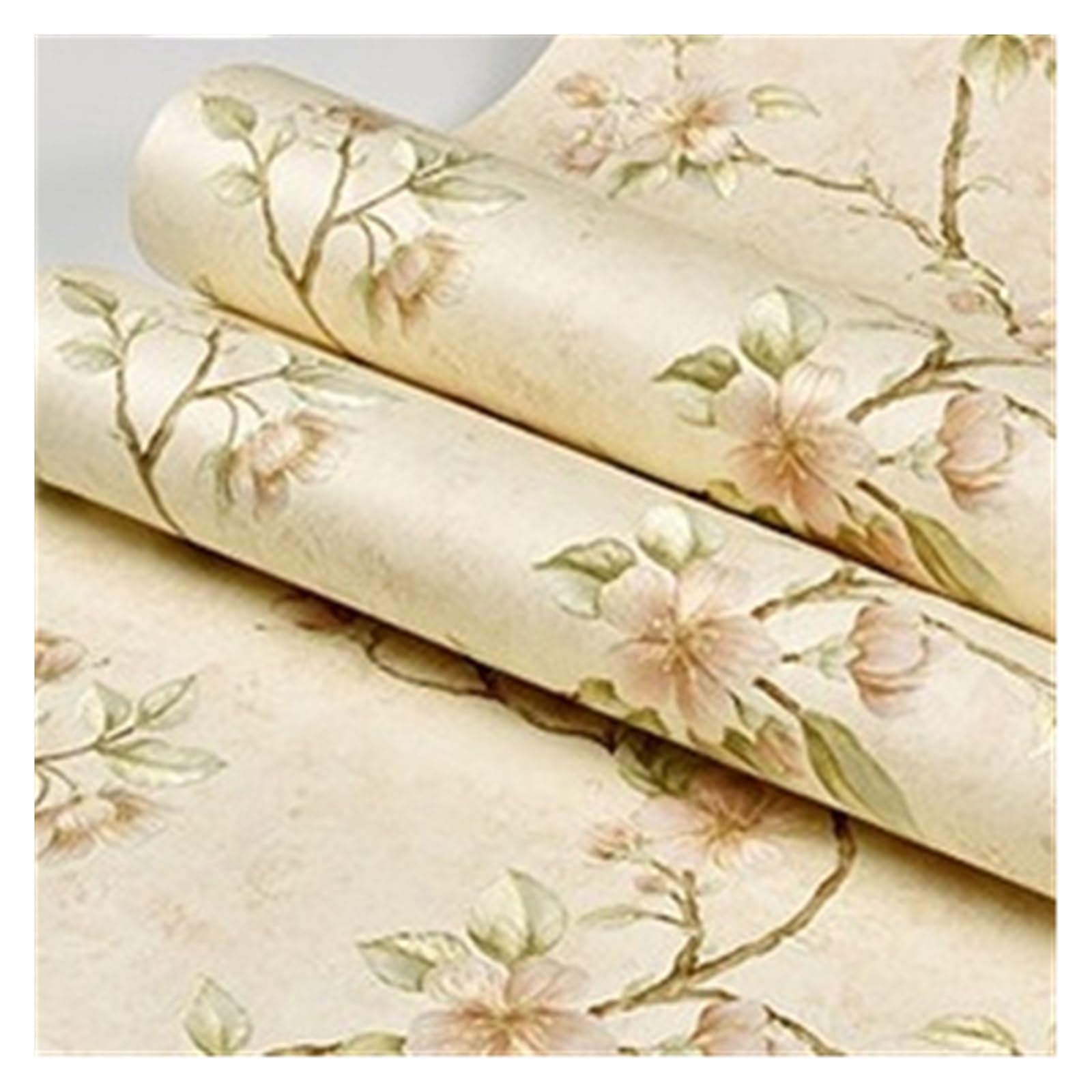 Papier peint autocollant floral 53cm x 2,5m tapisserie adhésive fleurie Color-2