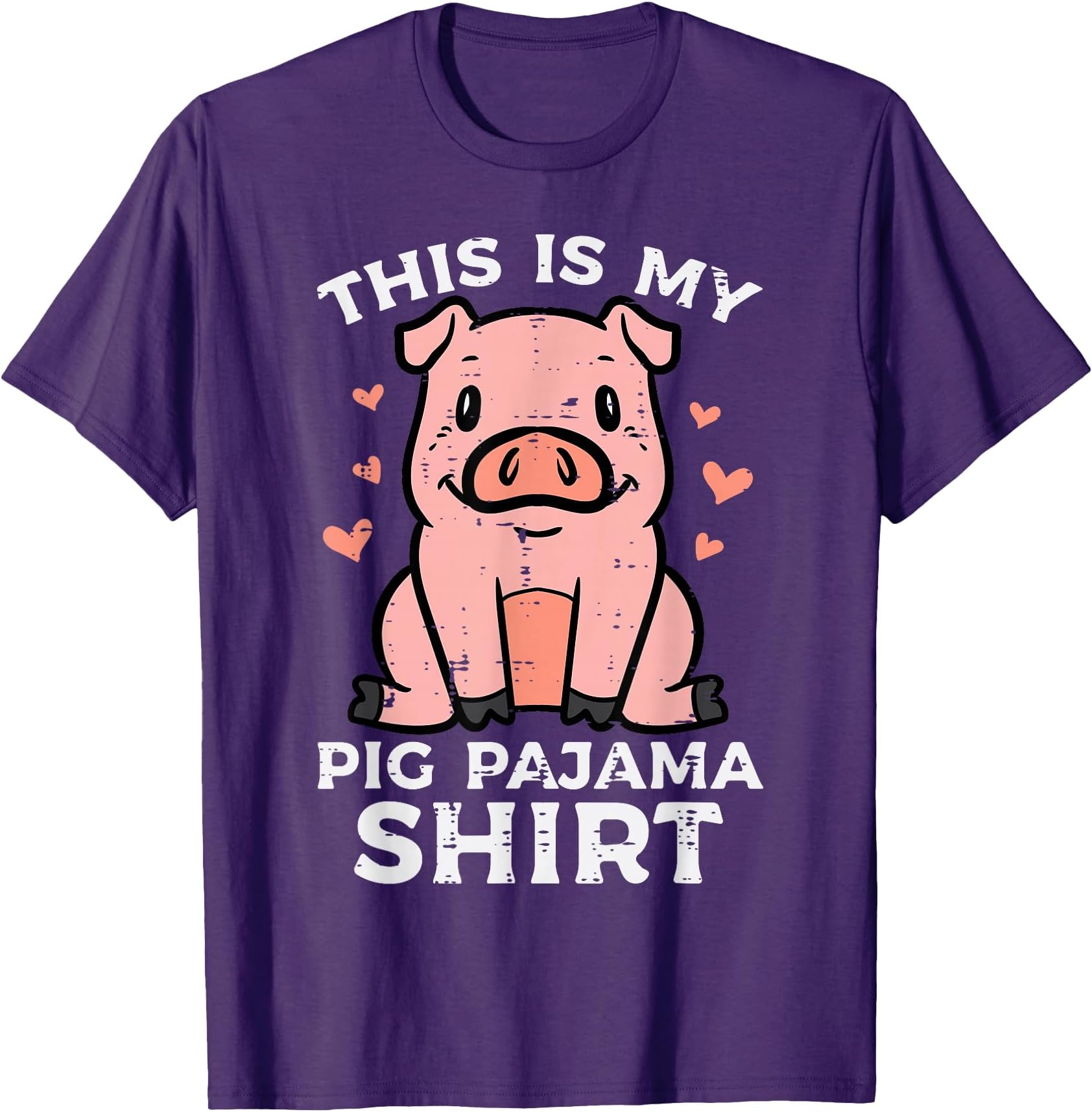 This Is My Pig Pajama Shirt Cute Hog Swine Women Kids Men T-Shirt