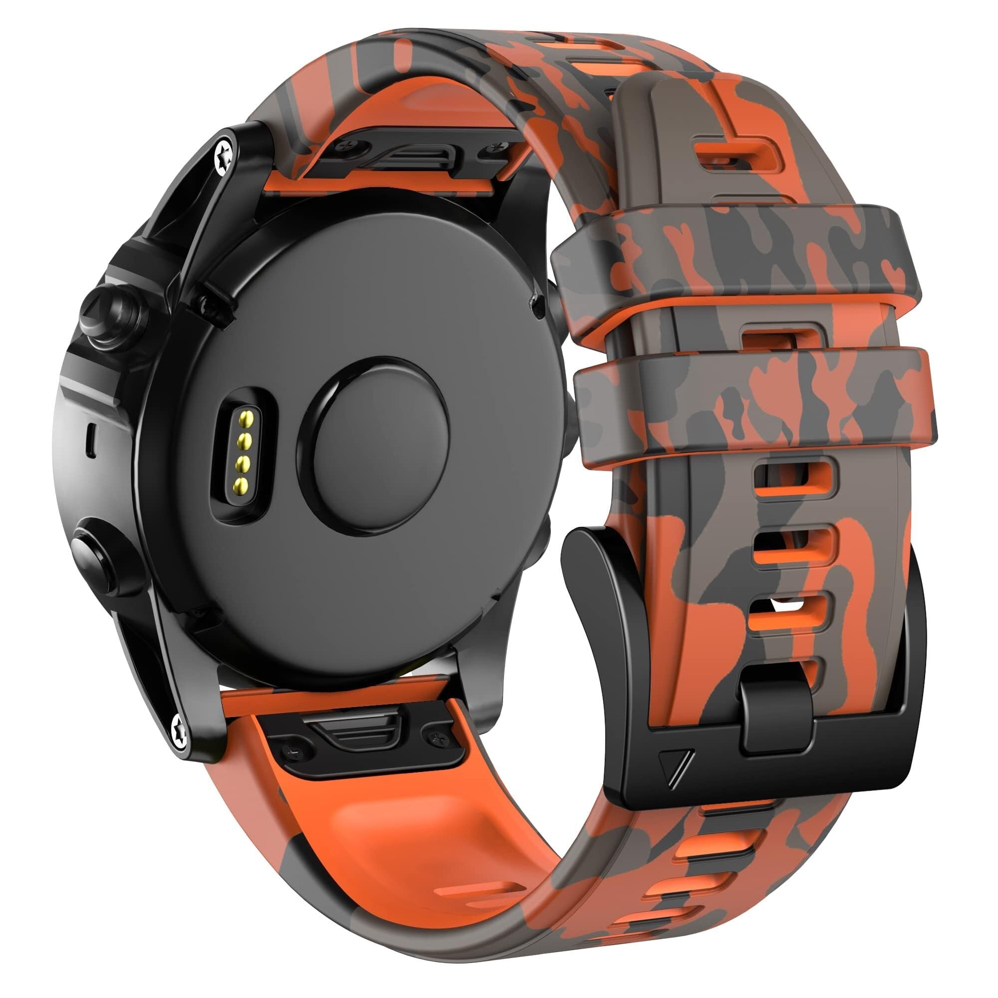 Do pasków Fenix 7X, silikonowe paski do zegarków 26 mm, zamiennik do smartwatchy Fenix 5X / Fenix 5X Plus/Fenix 6X / Fenix 6X Pro/Tactix Delta/Descent Mk2i