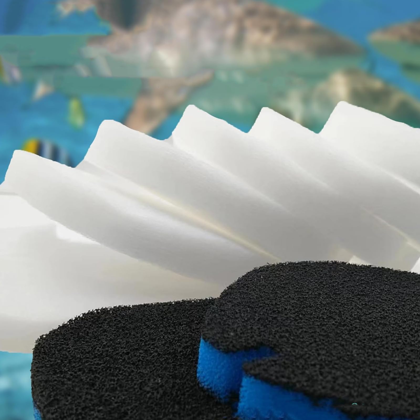 Mehrzweck-Schwamm-Pad, 165 x 155 mm, geeignet für Fischkanister-Systeme, hochwertiger Aquarium-Schwamm-Media-Pad, Ersatz