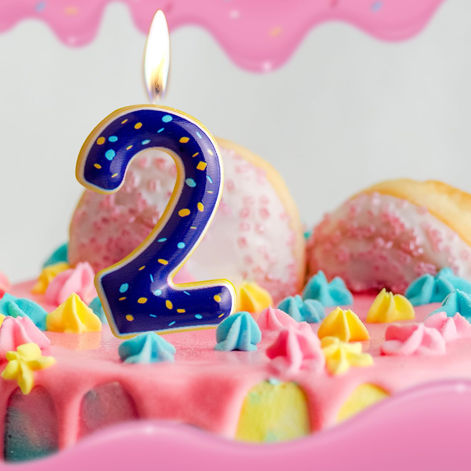 Bougie D'anniversaire En Forme De Chiffre 5 - Fleur Jaune Mignonne - Décoration De Fête D'anniversaire - Thème Bohème - Pour Fille Ou Enfant - Décoration De Fête Prénatale