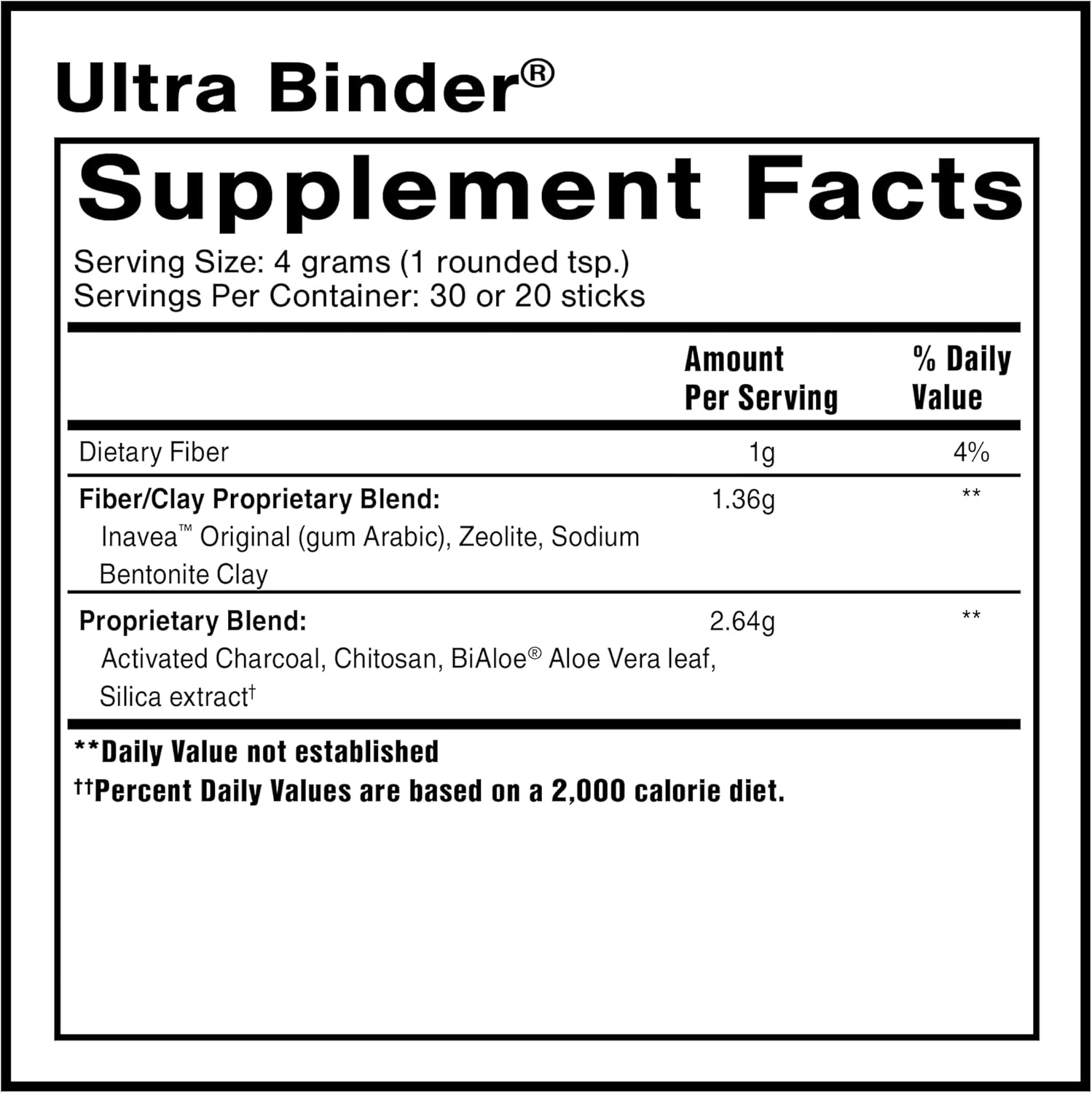 Quicksilver Scientific Ultra Binder Powder - Multi Binder with Bentonite Clay, Zeolite Detox & Charcoal - Supplement for Gut Support & The Body's Toxin Removal Process (120g) - Image 2
