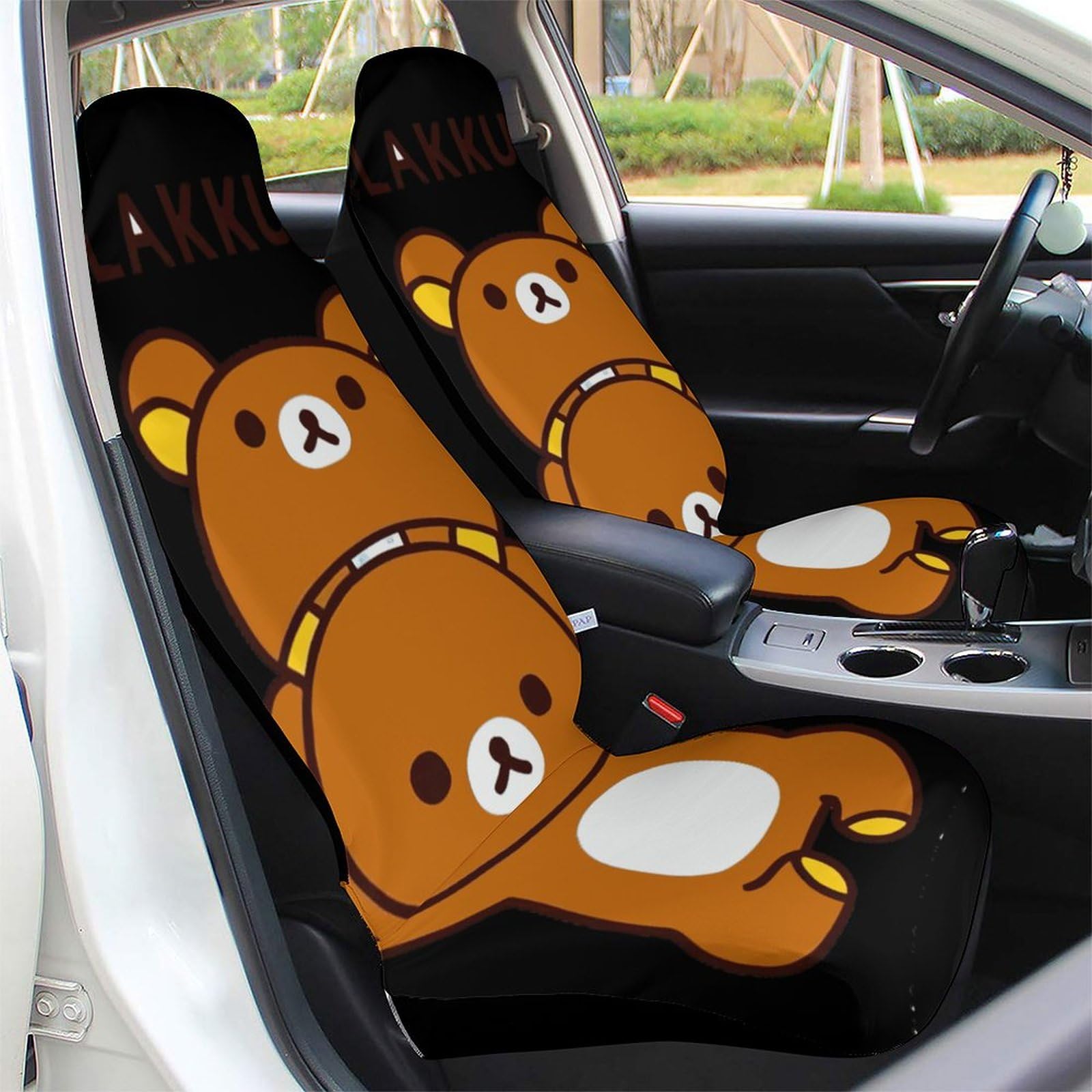 Amazon | リラックマ カーシートカバー 車用 フロントシートカバー 