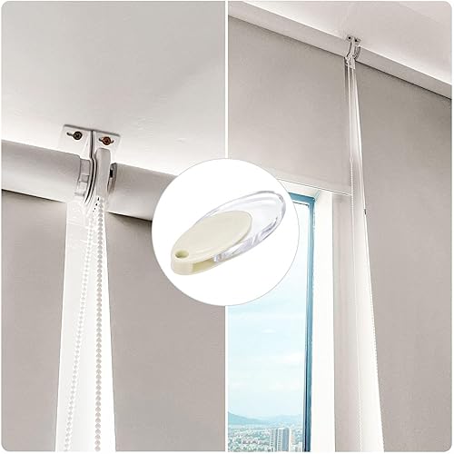 Miniatura 5 de uxcell Peso del cable ciego, 2 piezas de 3.543 in, cortina para ventana, con cuentas, manija de cadena romana, vertical, accesorios para persianas