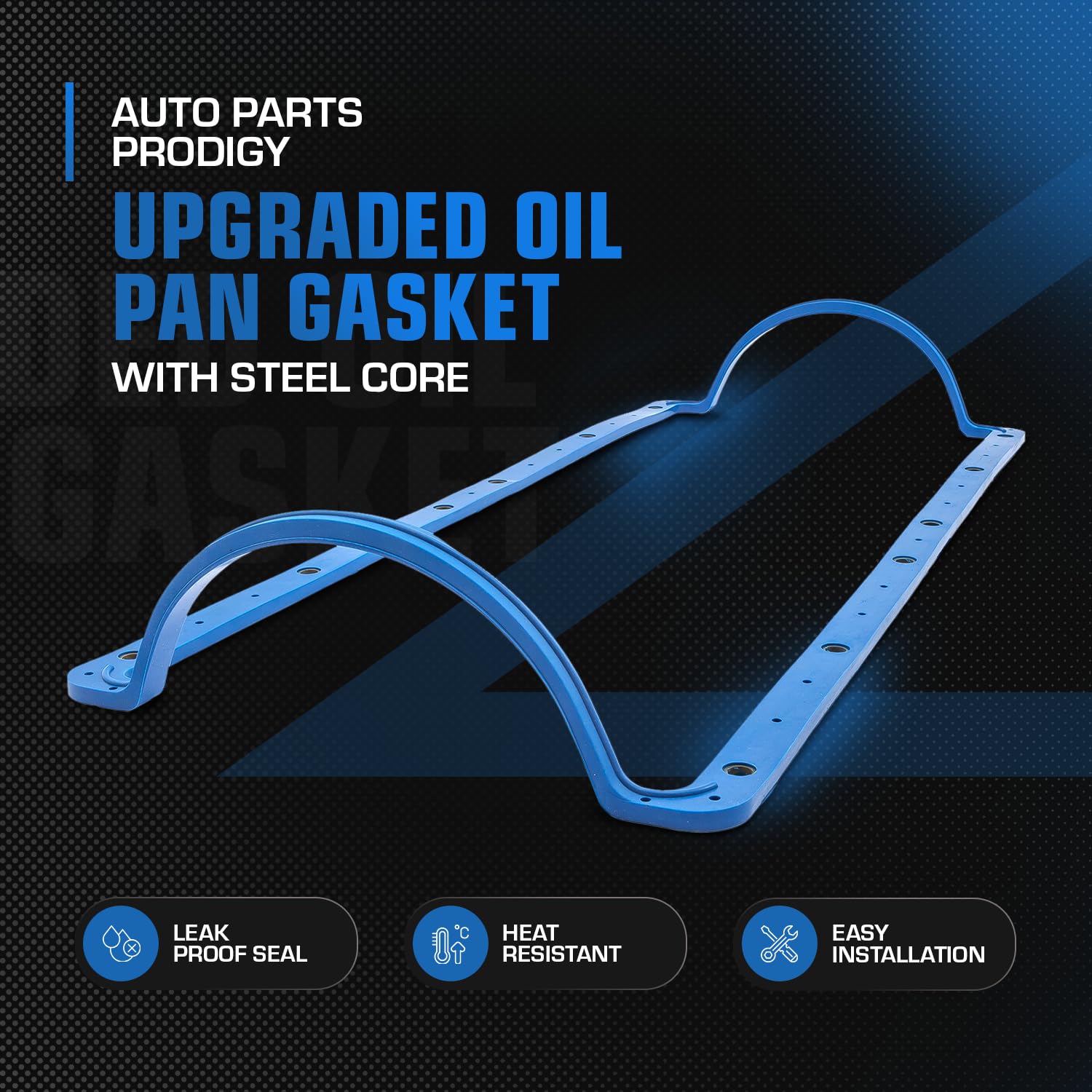 Auto Parts Prodigy Upgraded Oil Pan Gasket with Steel Core Compatible with Ford 7.3 Powerstroke 1994-2003 International T444E Engines