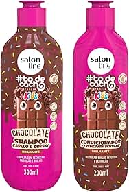 Salon Line, Kit Shampoo e Condicionador, #todecacho Kids, Chocolate, Vegano - Para Cabelos Ondulados, Cacheados e Crespos, 2 Unidades