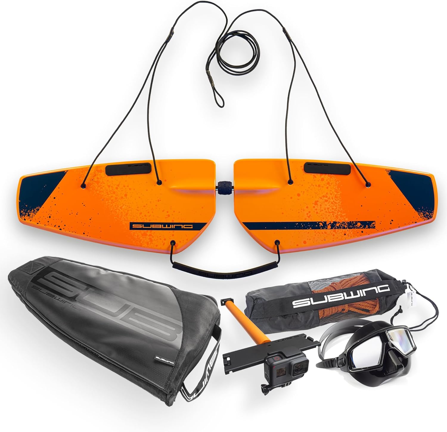 Subwing - Fly Under Water Ultimate Bundle - Towable Watersports Board for Boats - Includes Subwing, Tow Rope, Storage Bag, Mask and Camera Mount