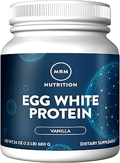 MRM Nutrition Egg White Protein | Vanilla Flavored | 23g Fat-Free Protein | with Digestive enzymes | Highest Biological Va...