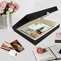 Vista 40 de Lineco Folio Storage Box, Clamshell Design with Metal Edge. 18.5x24.5x1.75 Inches, Archival Boxboard, Preserve Photos, Cards, Magazines, Documents