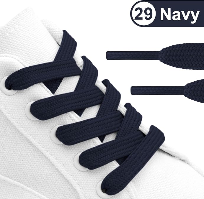 Flat Athletic Shoelaces YJRVFINE Thick Shoe Laces Strings for Trainers [1 Pair]