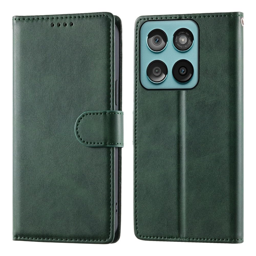 Housse Edge 60 5G en cuir uni premium vert foncé - 8