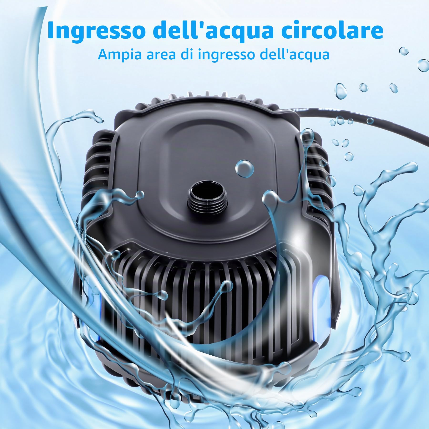 Pompa per fontana, pompa da giardino, per laghetti, cascate, fontana, 20 Watt, 1000 l/h CHP-1000