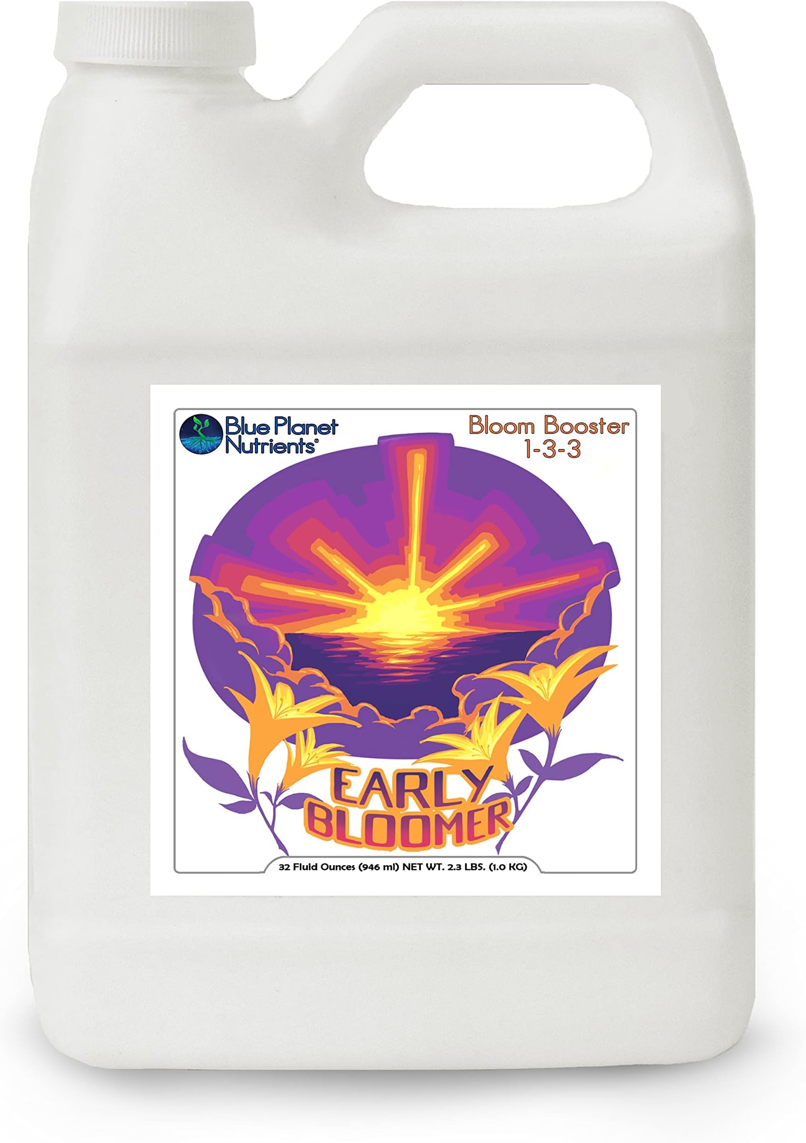 Early Bloomer Bloom Booster Quart (32 oz) Blue Planet Nutrients | Phosphorous & Potassium Supplement | for All Fruiting & Flowering Plants