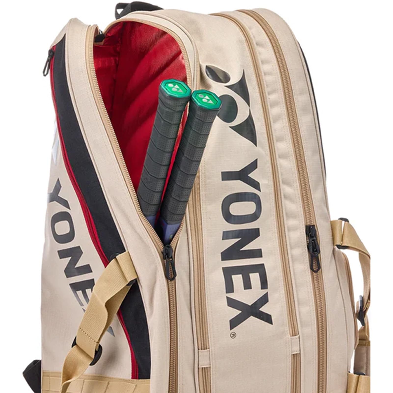 YONEX Gearlogic - Borsa per racchette da tennis, confezione da 9, resistente, leggera, multi-compartimento, regolabile, con scomparto termico e tasche interne