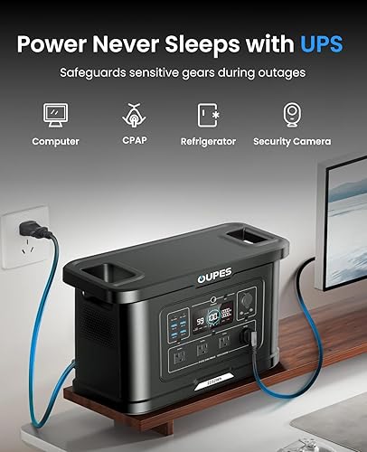 Miniatura 4 de OUPES Estación de energía portátil Exodus 2400 de 2400 W (2600 W, sobretensión 4500 W), generador de batería LiFePO4 de 2232 Wh, 0-80% de carga en