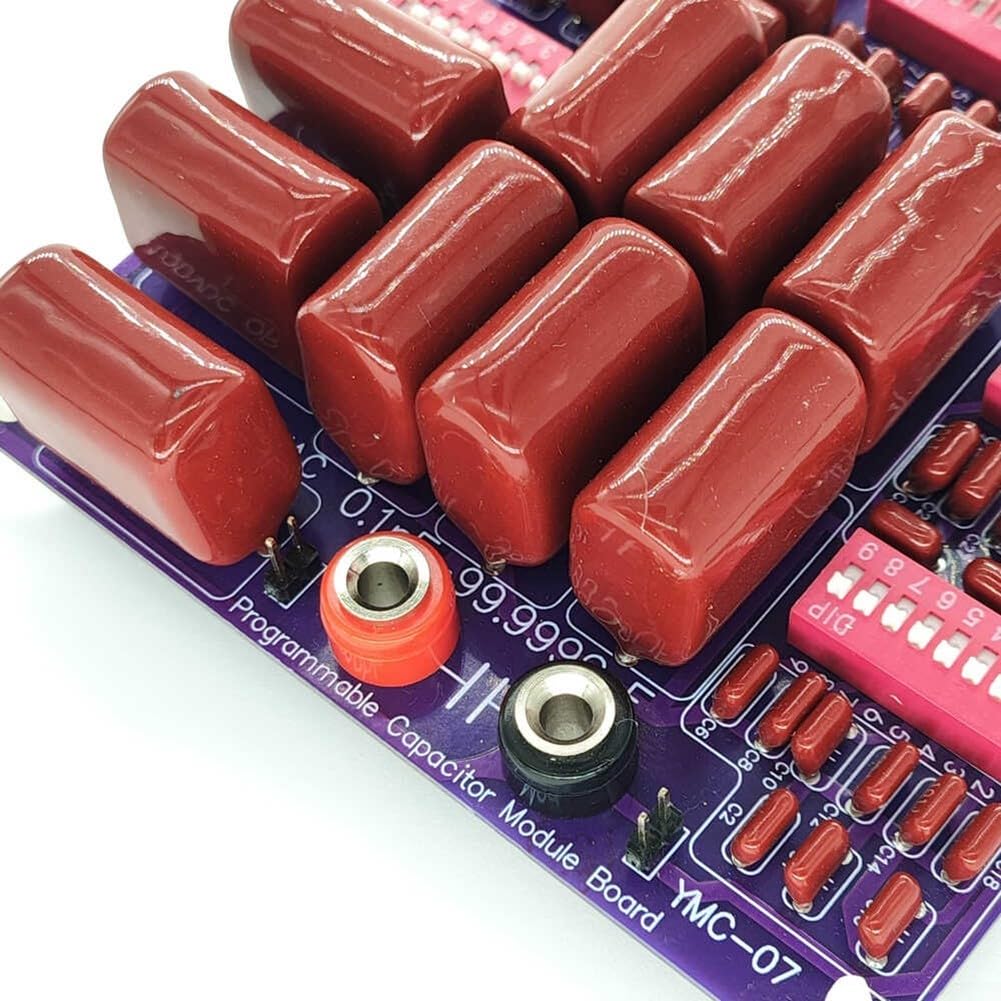 Capacitance Board, 6 Digit Decade Programmable Capacitor 0.1nF to 99.9999uF Stepping Board for Electronics Projects
