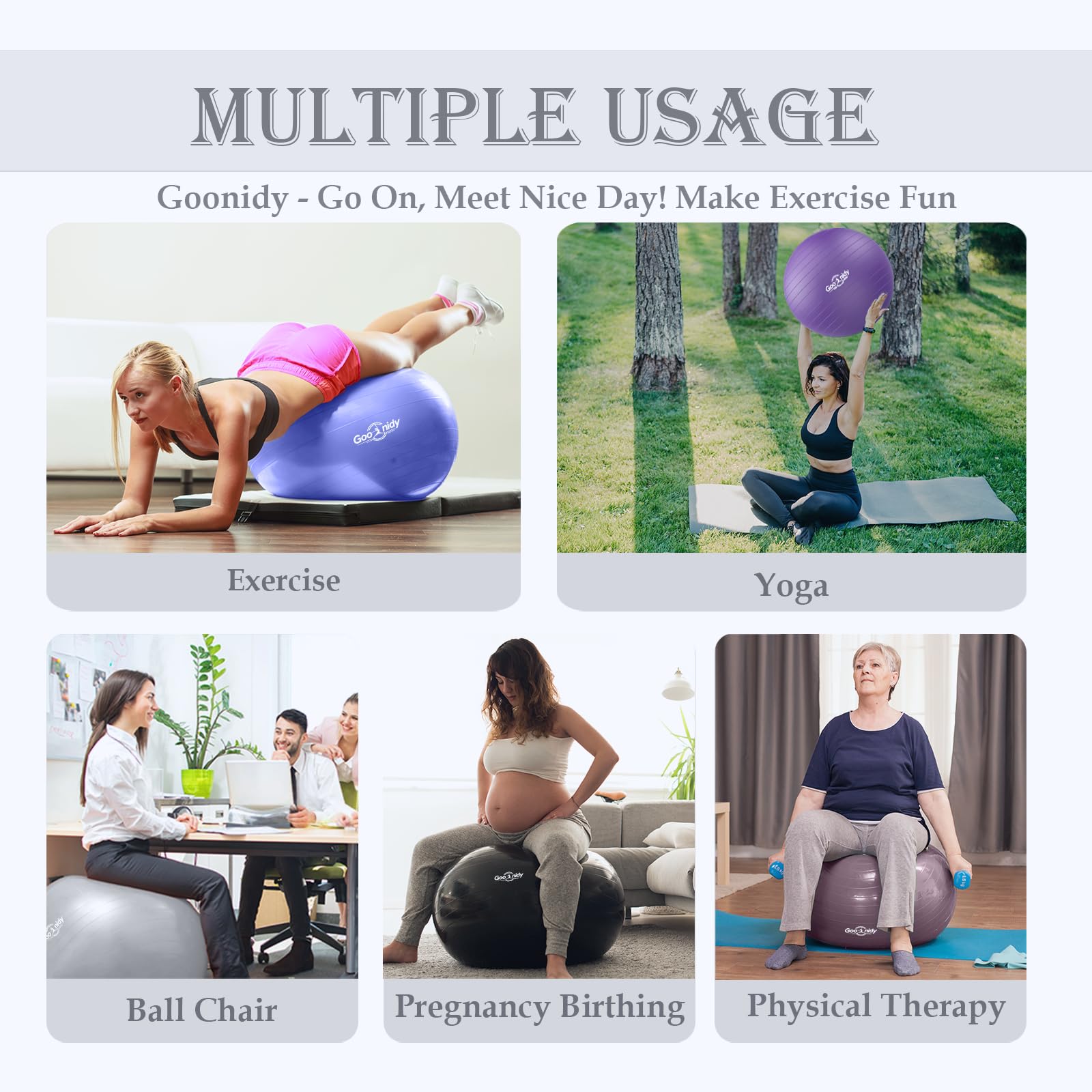 Gros Ballon Grossesse Gonflable, Swiss Ball Chaise Femme Enceinte Pour Pilates Gym Yoga Fitness, Ballon Assise Siege Bureau Adulte Ergonomique (Sport, Renforcement Musculaire & Kinesitherapie Dos)