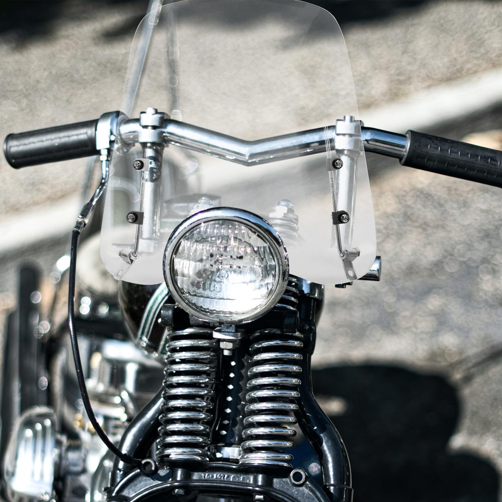 Parabrezza Moto Trasparente Pc, Resistente alla Pioggia