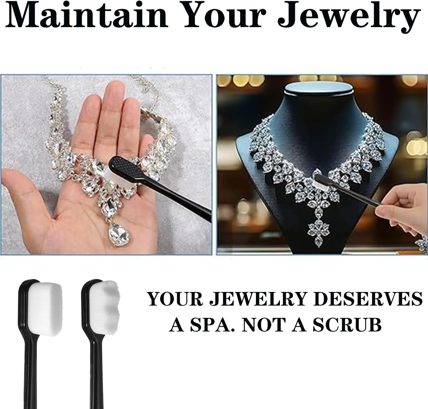 6pcs Silver Jewellery Cleaner Kit,Silver Polishing Cloth Jewelry, 4 Polishing Cloths & 2 PCS Ultra-Soft Brushes (Flat & Wave) for Cleaning Gold, Diamonds, Platinum, Gemstones, Coins