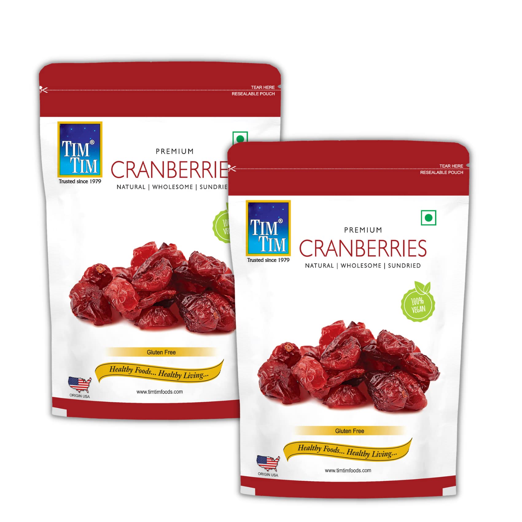 Tim Tim Premium Cranberries 400 grams (200 X 2) | Berries & Seeds | Dry Fruits & Nuts | Cranberry (B0C624JDC4) Amazon Price History, Amazon Price Tracker