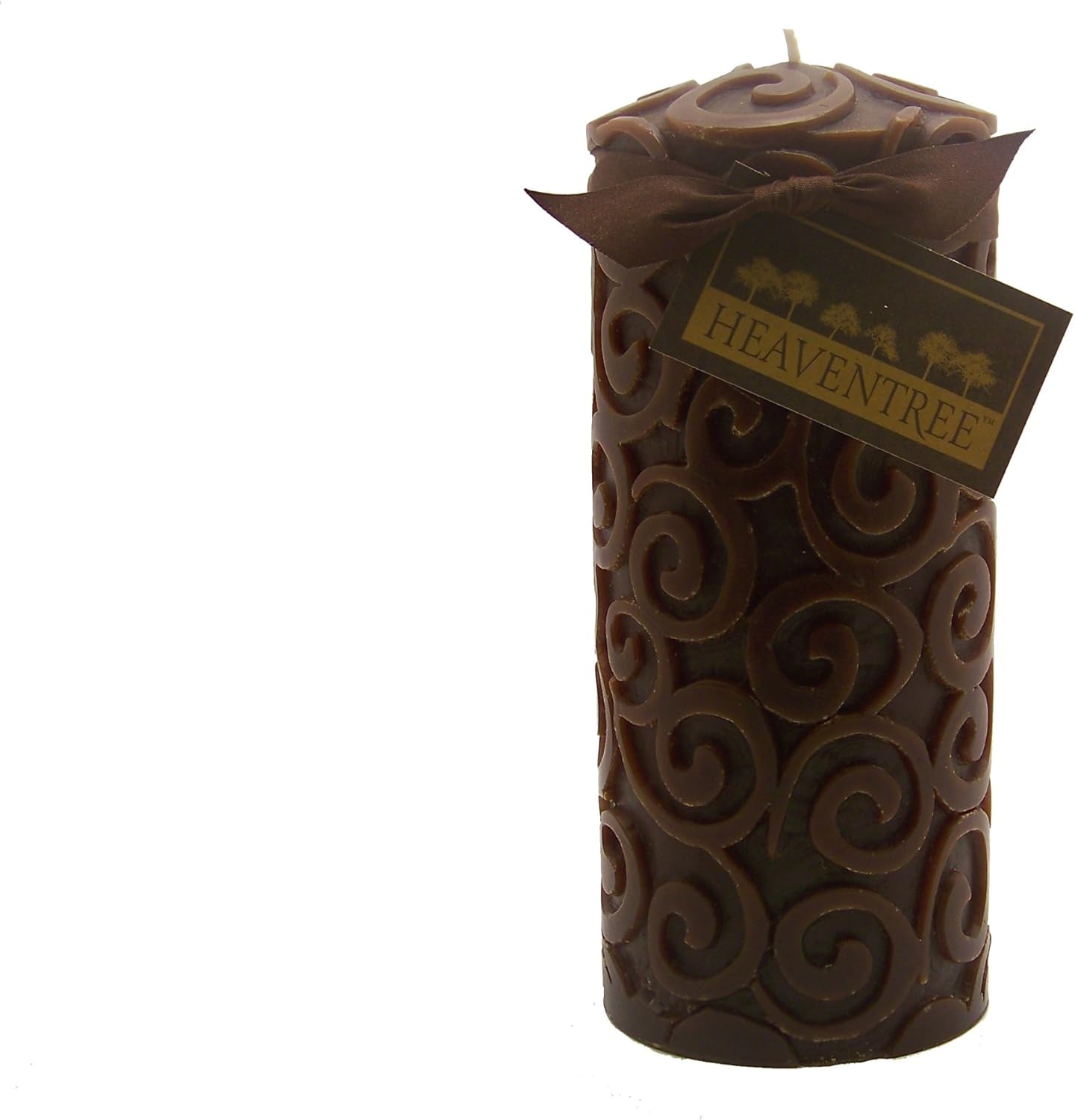 Heaventree SW49200 4 by 9 Round Swirl Pillar Candle